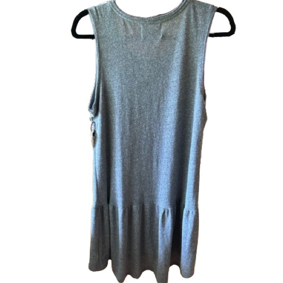 NWT Revolve Nation Ltd. Serena Tank Heather Gray Ruffle Hem Dress Size M - Picture 6 of 6